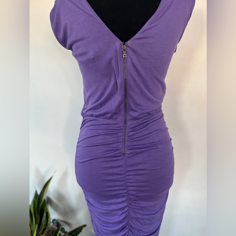 Alice + Olivia By Stacey Bendet ruched bodycon dress purple Party Wedding size S - Picture 6 of 6